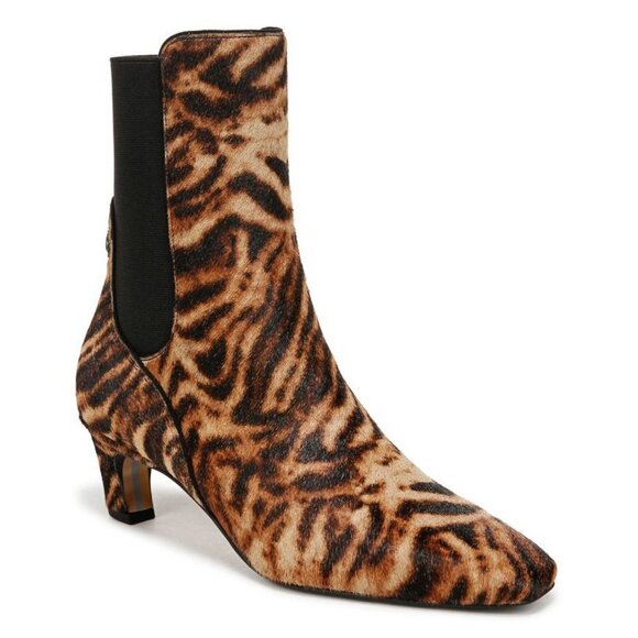 Sam Edelman Margo Ankle Boots Bootie Size 7.5 Kitten Heel Animal Calf Hair NEW - Picture 4 of 16